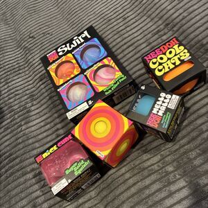 Nee Doh Bundle Color Change Ball, Nice Cube, Cool Cats, Mallo, And Teenie Swirl